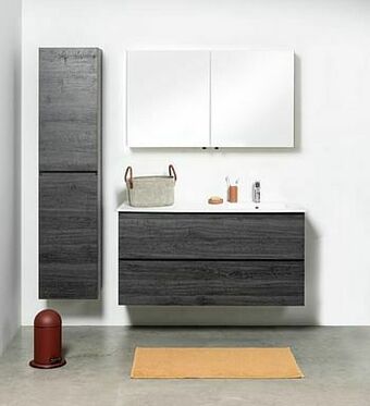 Zelfbouwmarkt Badmeubel Dotan Donkere Eik 1200 Mm Wastafel Mat Rechts aanbieding