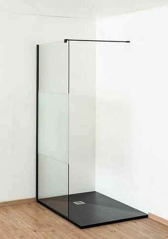 Zelfbouwmarkt Inloopdouche Anais 107 X 200 Cm Verzuurd Glas - Zwart aanbieding