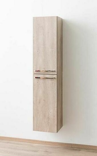 Zelfbouwmarkt Kolomkast Plato Eik Betonlook 40 X 34,6 X 180 Cm 2 Deuren - Greep Chroom aanbieding