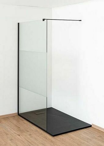 Zelfbouwmarkt Inloopdouche Anais 137 X 200 Cm Verzuurd Glas - Zwart aanbieding