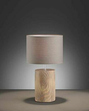 Zelfbouwmarkt Tafellamp 1x E27 Max.60w - Hout - Lichtgrijs aanbieding