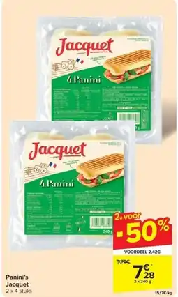 Carrefour Panini’s Jacquet aanbieding