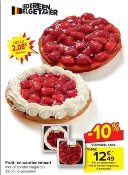 Carrefour Fruit- en aardbeientaart aanbieding