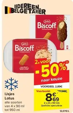 Carrefour IJsjes Lotus aanbieding