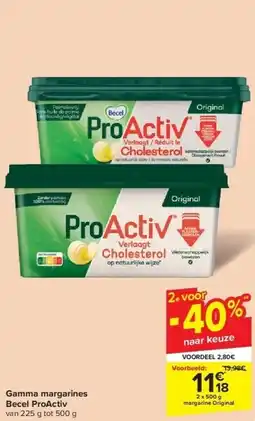 Carrefour Gamma margarines Becel ProActiv aanbieding