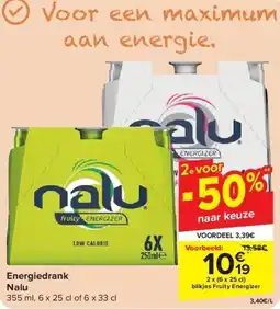 Carrefour Energiedrank Nalu aanbieding