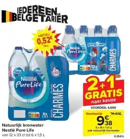 Carrefour Natuurlijk bronwater Nestlé Pure Life aanbieding