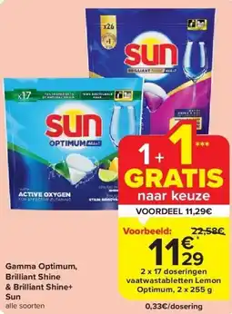 Carrefour Gamma Optimum, Brilliant Shine & Brilliant Shine+ Sun aanbieding