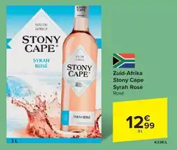 Carrefour Zuid-Afrika Stony Cape Syrah Rosé aanbieding