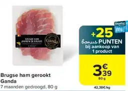 Carrefour Ganda) Brugse ham gerookt 80g aanbieding
