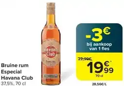 Carrefour Bruine rum Especial Havana Club 37.5% 70cl aanbieding