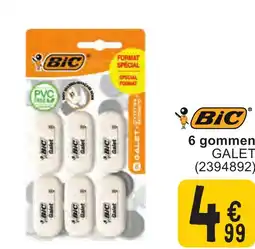 Cora Bic 6 gommen GALET aanbieding