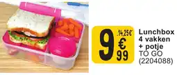 Cora Lunchbox 4 vakken + potje aanbieding
