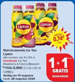 Carrefour Niet-bruisende Ice Tea Lipton aanbieding
