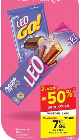 Carrefour Gamma Leo Milka aanbieding