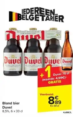 Carrefour Blond bier Duvel aanbieding