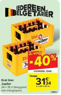 Carrefour Krat bier Jupiler aanbieding