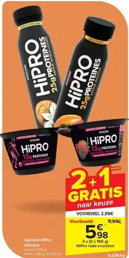 Carrefour Gamma HiPro Danone aanbieding