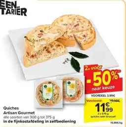 Carrefour Quiches Artisan Gourmet aanbieding