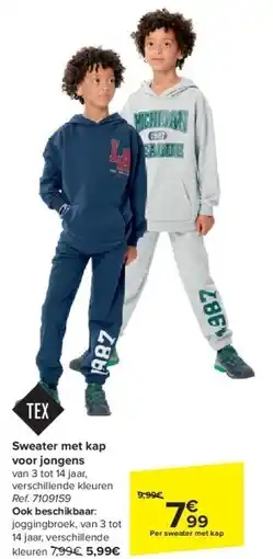 Carrefour Sweater met kap voor jongens aanbieding