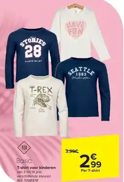 Carrefour T-shirt voor kinderen aanbieding