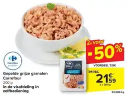 Gepelde grijze garnalen Carrefour
