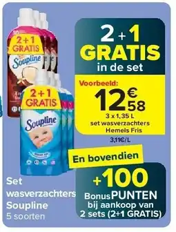 Carrefour Set wasverzachters Soupline aanbieding