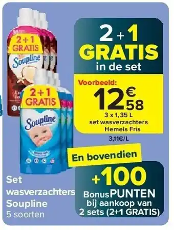 Carrefour Set wasverzachters Soupline aanbieding