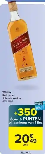 Carrefour Whisky Red Label Johnnie Walker aanbieding