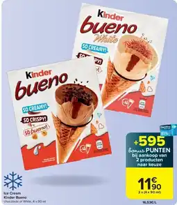 Carrefour Ice Cream Kinder Bueno aanbieding