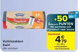 Carrefour Vuilniszakken Swirl aanbieding