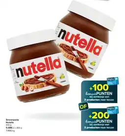 Carrefour Smeerpasta Nutella aanbieding