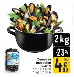 Cora Zeeuwse mosselen CORA aanbieding