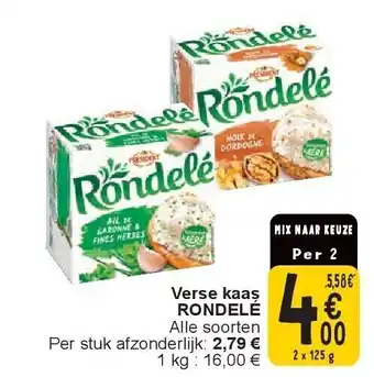 Cora Verse kaas RONDELÉ aanbieding