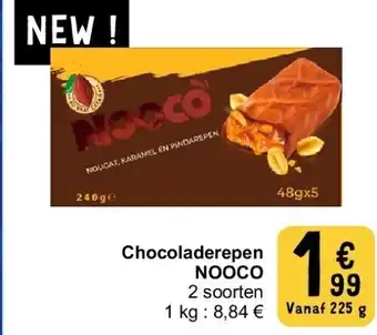 Cora Chocoladerepen NOOCO aanbieding