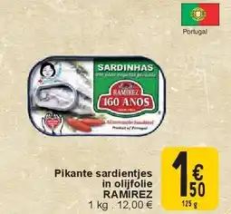 Cora Pikante sardientjes in olijfolie RAMIREZ aanbieding