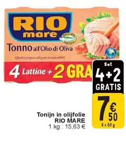 Cora Tonijn in olijfolie RIO MARE aanbieding