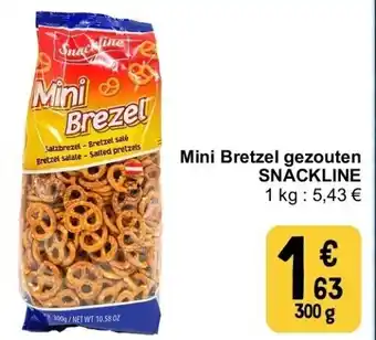 Cora Mini Bretzel gezouten SNACKLINE aanbieding