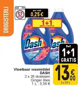 Cora Vloeibaar wasmiddel DASH aanbieding