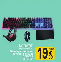 Gaming combo set keyboard mouse DENVER
