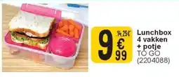 Cora Lunchbox 4 vakken + potje aanbieding