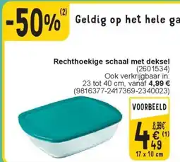 Cora Rechthoekige schaal met deksel aanbieding
