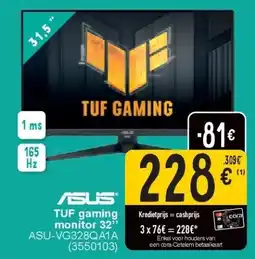 Cora ASUS TUF gaming monitor 32’’ aanbieding