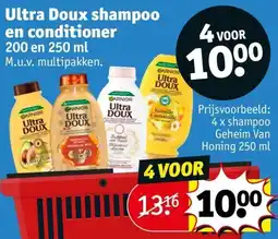 Kruidvat Ultra Doux shampoo en conditioner aanbieding