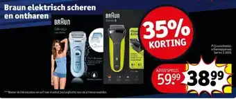 Kruidvat Braun elektrisch scheren en ontharen aanbieding