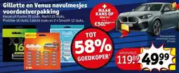 Kruidvat Gillette en Venus navulmesjes voordeelverpakking aanbieding