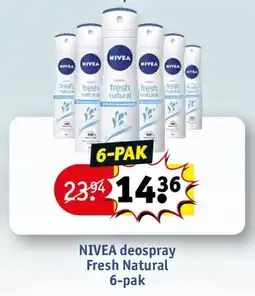 Kruidvat NIVEA deospray Fresh Natural aanbieding