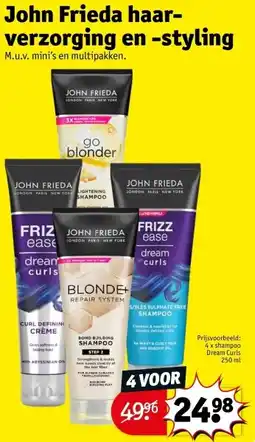 Kruidvat John Frieda haarverzorging en -styling aanbieding
