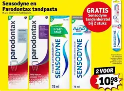 Kruidvat Sensodyne en Parodontax tandpasta aanbieding