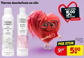 Kruidvat Therme douchefoam en olie aanbieding